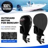 Outboard Motor Cover, 900D Waterproof Boat Motor Cover, Black