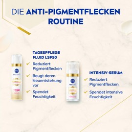 NIVEA Cellular Luminous Anti-Pigment Spot Set with Face Serum, Anti-Ageing Day Cream with SPF 50, Skin Care with Hyaluronic Acid, to Reduce All Types of Pigment Spots