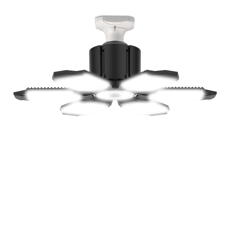 AYSEMO Garage Light Bulb LED 100W with 6 Deformable Panels,