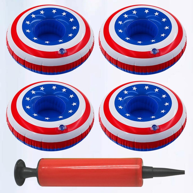 ORFOFE Star Pattern Floating Piece PVC Cup Holder Set for