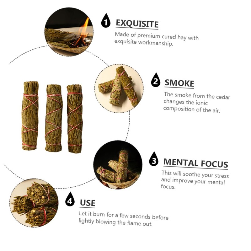 ORFOFE Cedar Rods Bundle for Healing Meditation Purifying Sticks for