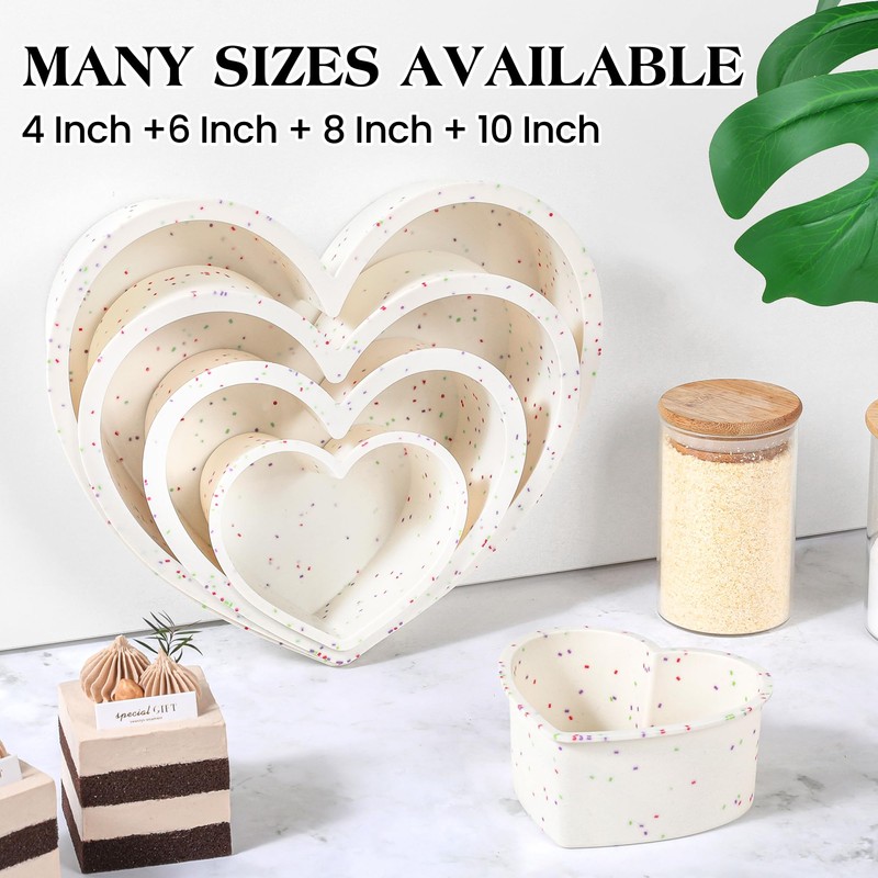 AOTASO Silicone Heart Shaped Cake Pans 10 Inch Large Heart