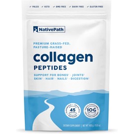 NativePath Collagen Peptides Protein - Hydrolyzed Type 1 & 3 Collagen Powder for Skin, Hair, Nails - 15.9 oz (45 Servings)