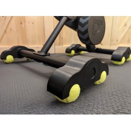 4 Pack Indoor Cycling Snap Rocker Feet Adapters with 8 Pack Tennis Balls, Stability Accessories for Smart Bike Resistance Trainer Home Workout Equipment