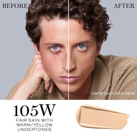 Lancôme Teint Idole Ultra Wear Full Coverage Foundation - Natural Matte Foundation with a Buildable and Lightweight Formula - Enriched with Hyaluronic Acid & Vitamin C - 105W (1 Fl Oz)