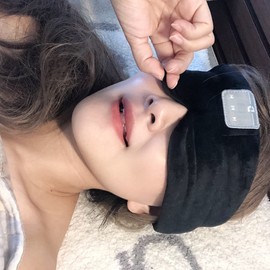 Eye Mask, Headband, Sleep Earphones, Music Function, 99% Light Blocking, Cotton, Comfortable Eye Mask (Sleep Meditation, Music Eye Mask)