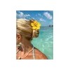 Pinza Para El Cabello Con Forma De Hibisco Amarillo