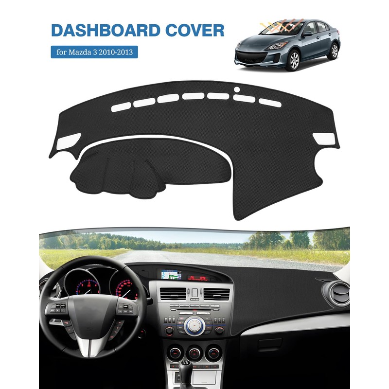 FIILINES Dash Cover Compatible with Mazda 3 2010 2011 2012