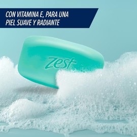 Jabón en Barra Zest Aqua, para una piel visiblemente saludable y revitalizada, con glicerina y vitamina E 8 pack de 135 gr c/u