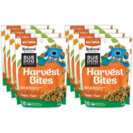 Blue Dog Bakery Harvest Bites, Pumpkin Flavor, 5 Ounces (Pack of 8)