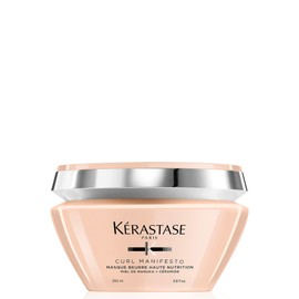Kérastase Hair Mask for Frizzy and Curly Hair, Against Hair Breakage and Frizz, Masque Beurre Haute Nutrition, Curl Manifesto, 200 ml