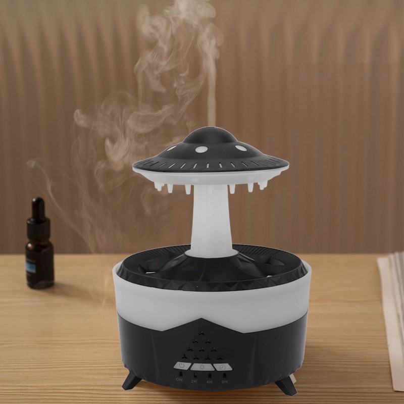 UFO Raindrop Humidifier with Colorful Lights Remote Control Timing Humidifier