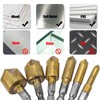 Bestgle 6 Pcs Countersink Chamfer Drill Bits Set 82 Degree