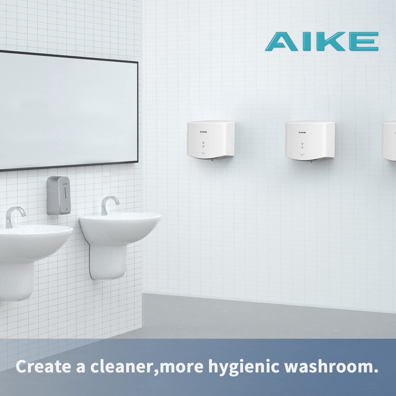AIKE Air Wiper Compact Hand Dryer 110V 1400W White (with