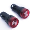 MXUEUK 2pcs 22mm AC/DC 110V Red LED Buzzer Flash Alarm