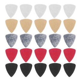 25 Pieces of Guitar Felt Picks, Simple Solid Color, Classic Bass Hawaiian Quadrilateral, Suitable for Guitar, Bass, Ukulele