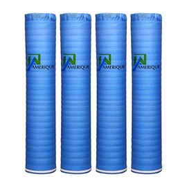 AMERIQUE 800SQFT 4TH Generation Blue 1.5MM Thick Flooring Underlayment Padding 3-in-1 Heavy Duty Foam with Tape & Vapor Barrier