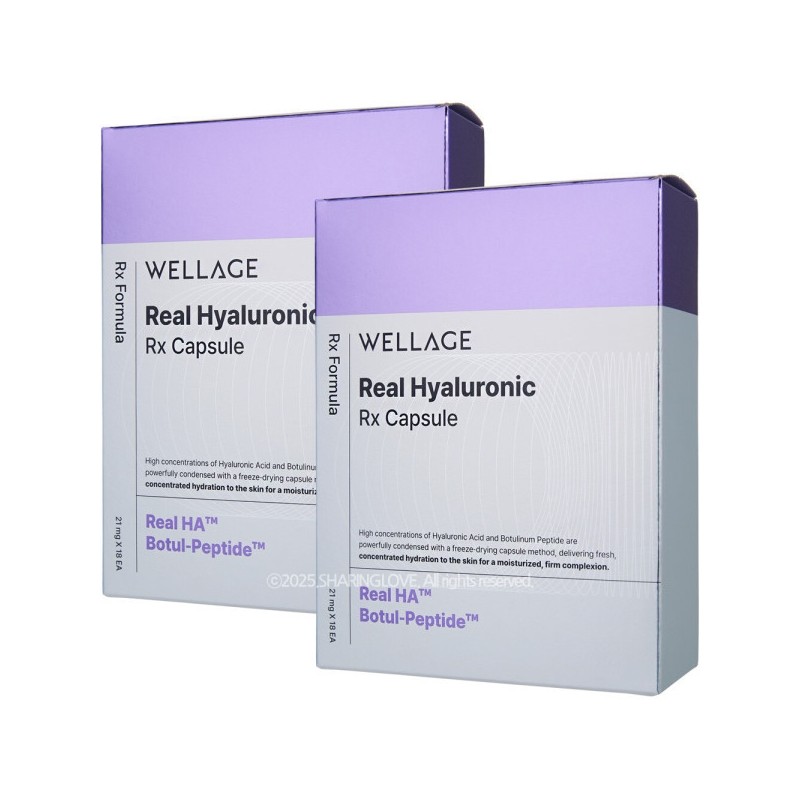 Wellage Real Hyaluronic RX Capsules 2 Boxes (21mg X 36EA)