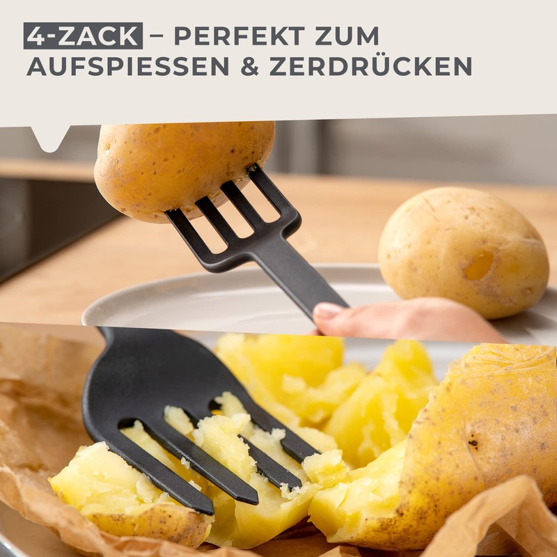 Fackelmann Statement Plastic Cooking Fork - Kitchen Fork with Ergonomic