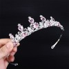 Pokinge 2pcs Luxury Rhinestone Bridal Crown,Crystal Headband,Diamond Princess Crown,Exquisite Queen