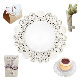 Blonda Redonda 12 30cm 100 Pzas Mantel Papel Encaje Premium