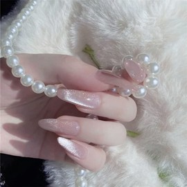 24 Pcs Nail Tips, Gem Cut, Fake Nails, Long Nails, Cute, Casual, Nail Tips, Receptions, Parties, After-parties, Entrance Ceremonies, Graduation Ceremonies, Kindergarten Entrance Ceremonies, Coming-of-age Ceremonies, Fireworks Displays, Cherry Blossom Vie