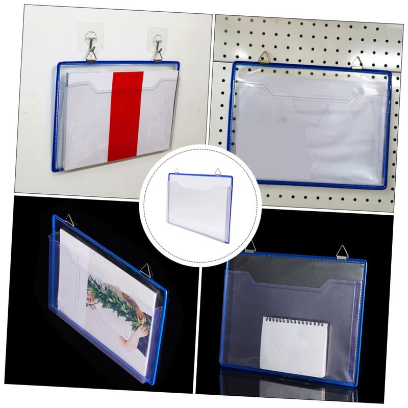 Operitacx Briefcase Transparent File Container Storage Bag for Documents Organiser