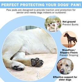 SCENEREAL Dog Paw Protector Anti-Slip Grips to Keeps Dogs from Slipping On Hardwood Floors, Best for Summer Hot Pavement, Dog Shoes Booties Socks Replacemen XL 36 Pieces