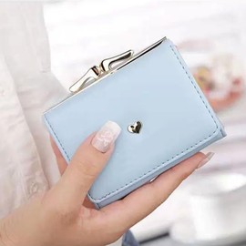 Formemory Women's Mini Wallet, Trifold Short Wallet, Compact, Cute, Heart, Ultra Lightweight, Multiple Storage, Multi-functional, Anti-Skimming, Lightweight, Cute, Travel Wallet, Mini Wallet, Smaller,