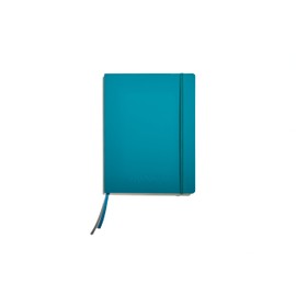 Muitomas, Block Notes Large Office Notebook with Soft Cover, Inner Pocket and Elastic Closure, 120 Lined Sheets, 19 x 25 cm, Petrol Blue