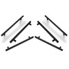 ANSIEDIO Kitchen Cupboard Handles Black - 6 Pack Stainless Steel