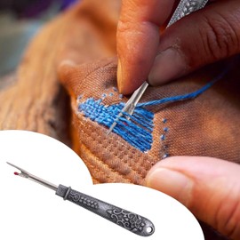 Antique Vintage Seam Ripper, Vintage Thread Remover Tool, Metal Thread Ripper Unpicker, Multi-Purpose Sewing Seam Cutter for Removing Sewing Thread (Antique Silver)