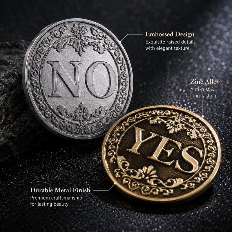 Yes or No Decision Coin for Fun Choices – Bronze