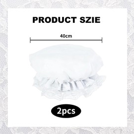 LSYYSL 2 Pieces Of White Lace Hats, Simple Lace Hats, Stage Performance Hats, Cosplay Accessories, Costume Accessories
