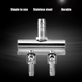Tnfeeon Aquarium Air Pump Control Valve, Stainless Steel Aquarium Air Pump Valve, 8 mm, Turn to 4 mm Splitter Control Valve (2-Way)