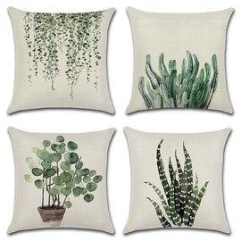 JOTOM Decorative Cushion Cover Spring Summer Autumn Winter for Fall Sofa Decorative Cushion Sofa Cushion Cover Car Home Bed Office Cafe Garden Outdoor 50 x 50 cm Set of 4
