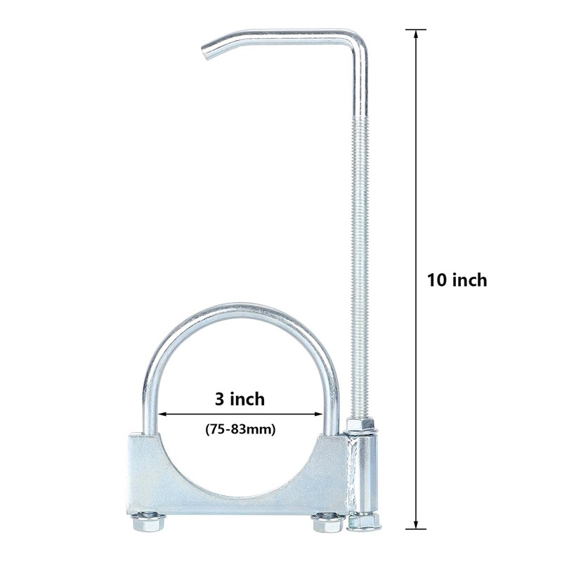 LCGP 3" Universal Exhaust Clamp with Hanger Made of Heavy-Duty