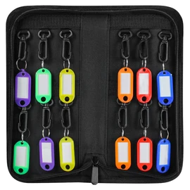 Sdstone Portable Zippered Key Organizer, Fireproof Key Case with 12 Key Hooks and Tags,Waterproof Portable Key Storage for Rental Management Real Estate Sales Hotel Executives and Car Service