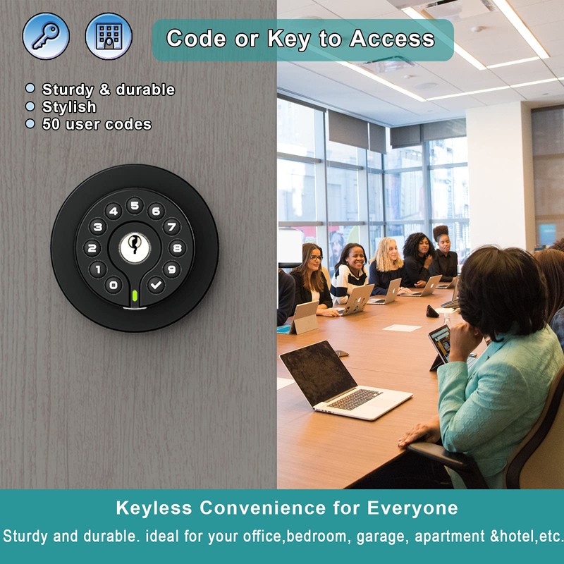 BOTHSTAR Keypad Door Knob with Key,Keyless Entry Door Lock, Code