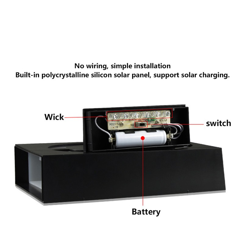 Outdoor Solar Power LED Number Sign Light House Hotel Store