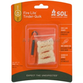 SOL Spark Lite Fire Starter & Tinder Quik - Survival