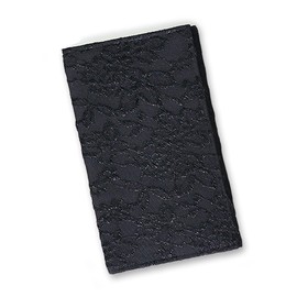 Cowei Store W03-bk Fukusa, For Congratulations and Condolences, Weddings, Funerals, Ceremonies, Lace, Floral Pattern, Invitations, Satin, Ceremony, Black