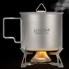 Lixada Ultralight Folding Camping Titanium Hardened Alcohol Stove 0.5 oz