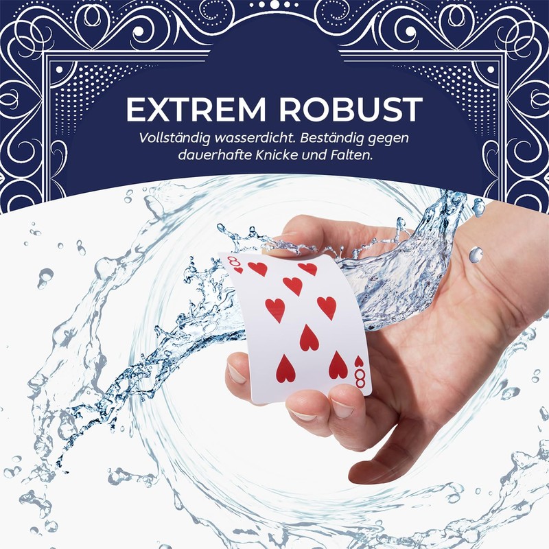 Heavy Playing Cards UK, Wind-Resistant and Waterproof Deck of Cards,