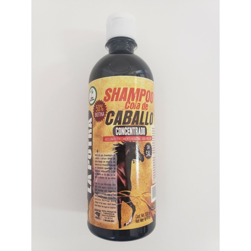 Shampoo Cola de Caballo Concentrado la Potra 16oz Acelera el