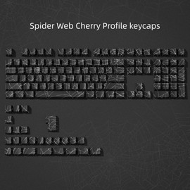 dagaladoo Black Spider Web Key caps Shine Through Keycap Set Side Printed Keyboard caps Cherry Profile Custom Key Board Key caps for 100% 75% 65% 60% TKL US Layout Mechanical Keyboard