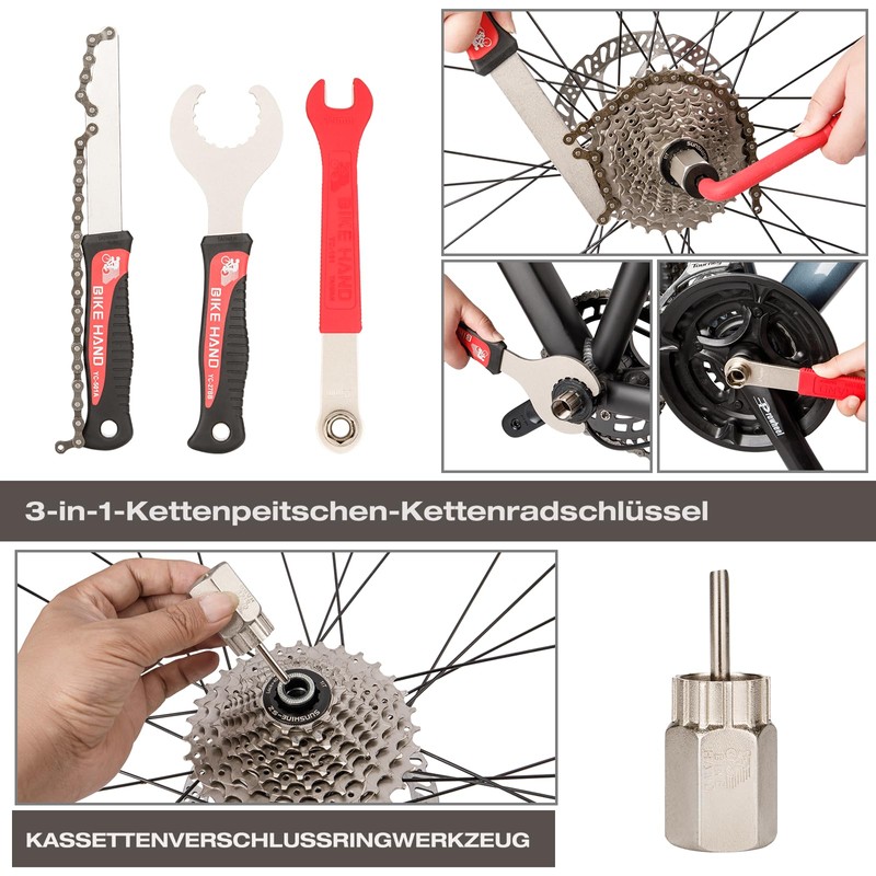 Bike Hand Bicycle Tool Kit Professional Repair Kit with Chain