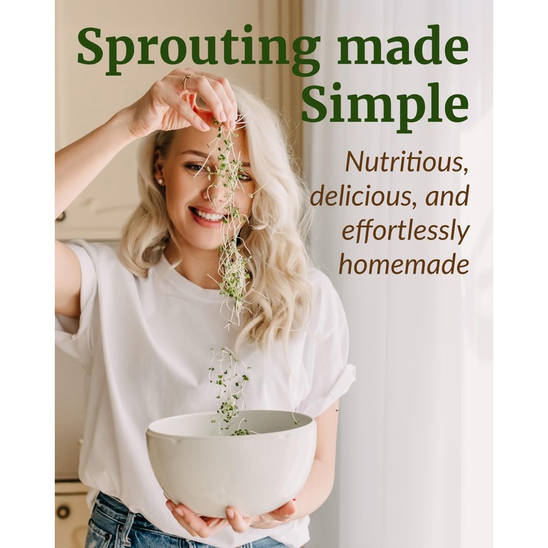 Elementi Sprouts Growing Kit for Wide Mouth Mason Jars, Set