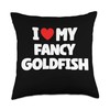 Fancy Goldfish Items I Love My Fancy Goldfish Throw Pillow,