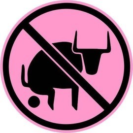 (4 PACK) NO BULLSH!T vinyl Hard Hat Helmet decal - (size: 2" ROUND color: PINK/BLACK - Hard Hat, Helmet, Windows, Walls, Bumpers, Laptop, Lockers, etc.